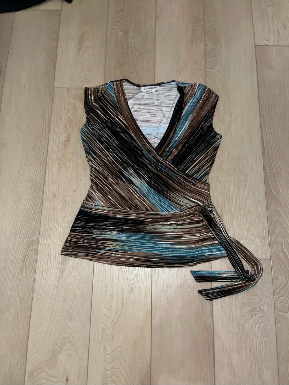 Jessica y2k front wrap top